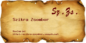 Szikra Zsombor névjegykártya